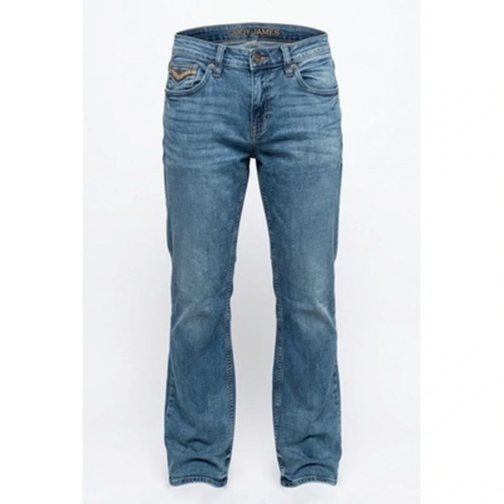 Cody James Jeans Mens 36x38 Blue Bootcut Medium Wash Zip Fly Regular Denim